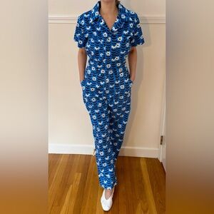 Big Bud Press Blue Floral Jumpsuit